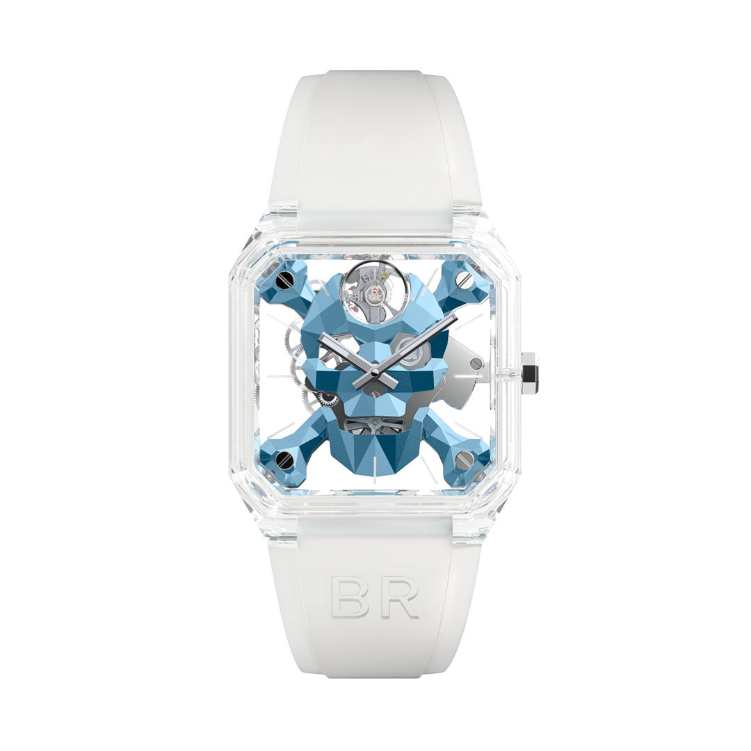 Bell Ross BR 01 Cyber Skull Sapphire Ice Blue 45 mm