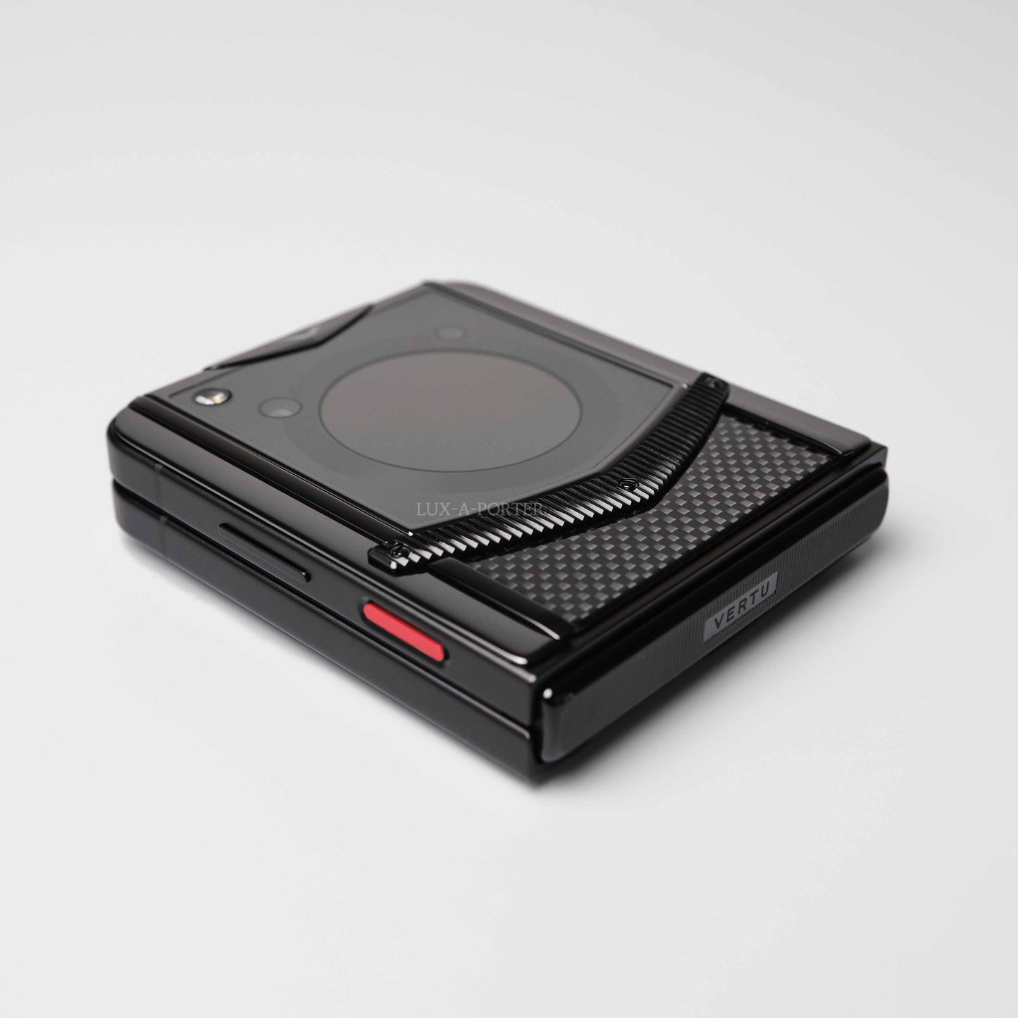 VERTU IRONFLIP PHONE CARBON TEXTURE TAFFETA