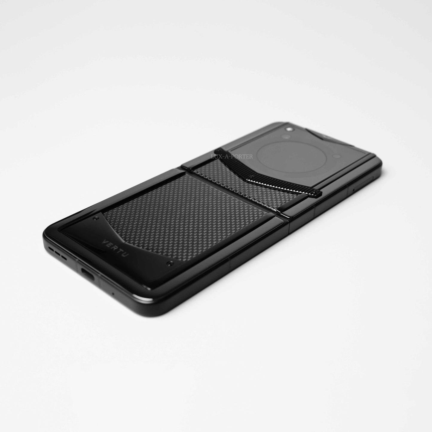 VERTU IRONFLIP PHONE CARBON TEXTURE TAFFETA