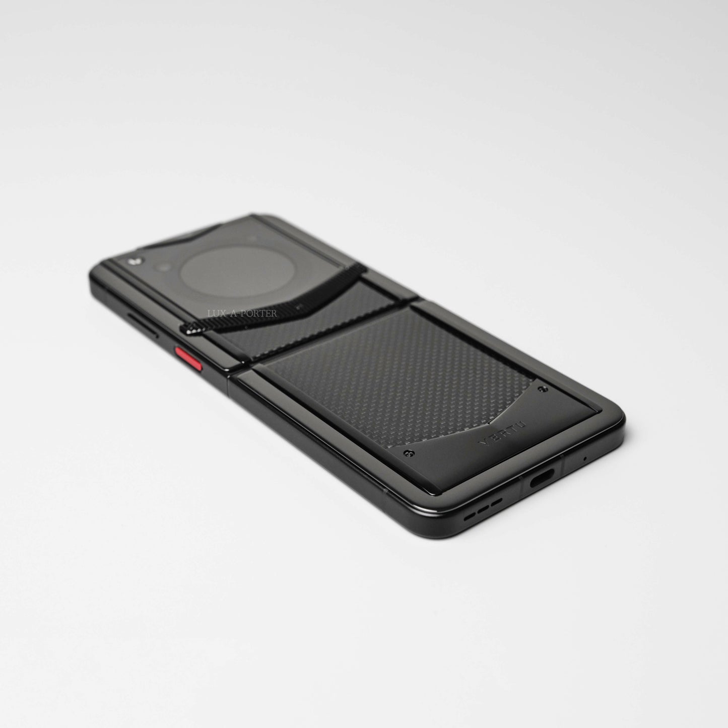 VERTU IRONFLIP PHONE CARBON TEXTURE TAFFETA