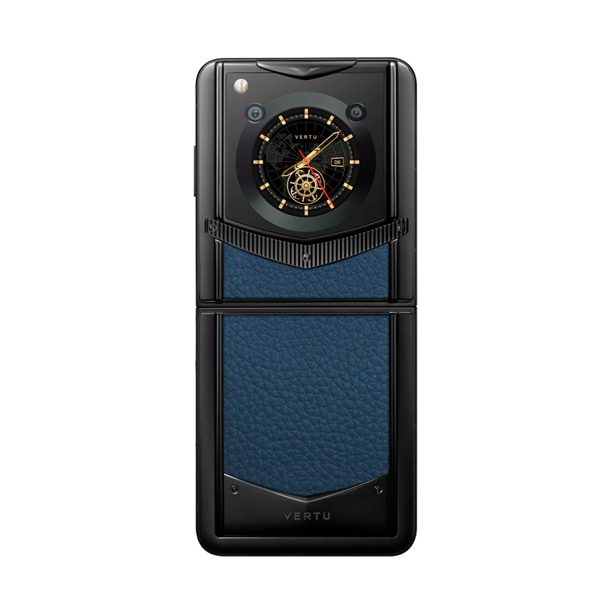 VERTU IRONFLIP PHONE GENTLEMAN BLUE CALFSKIN