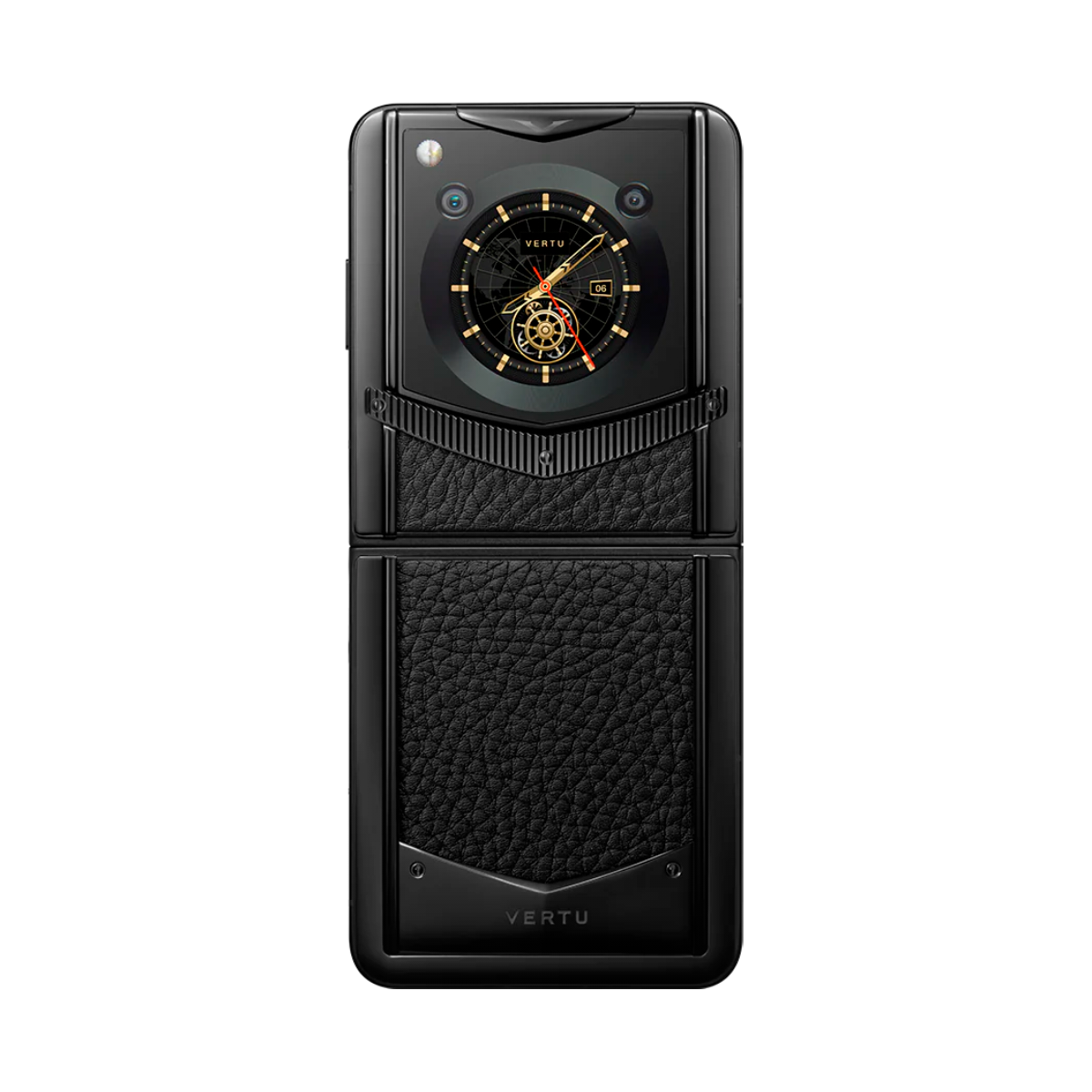 VERTU IRONFLIP PHONE JADE BLACK CALFSKIN