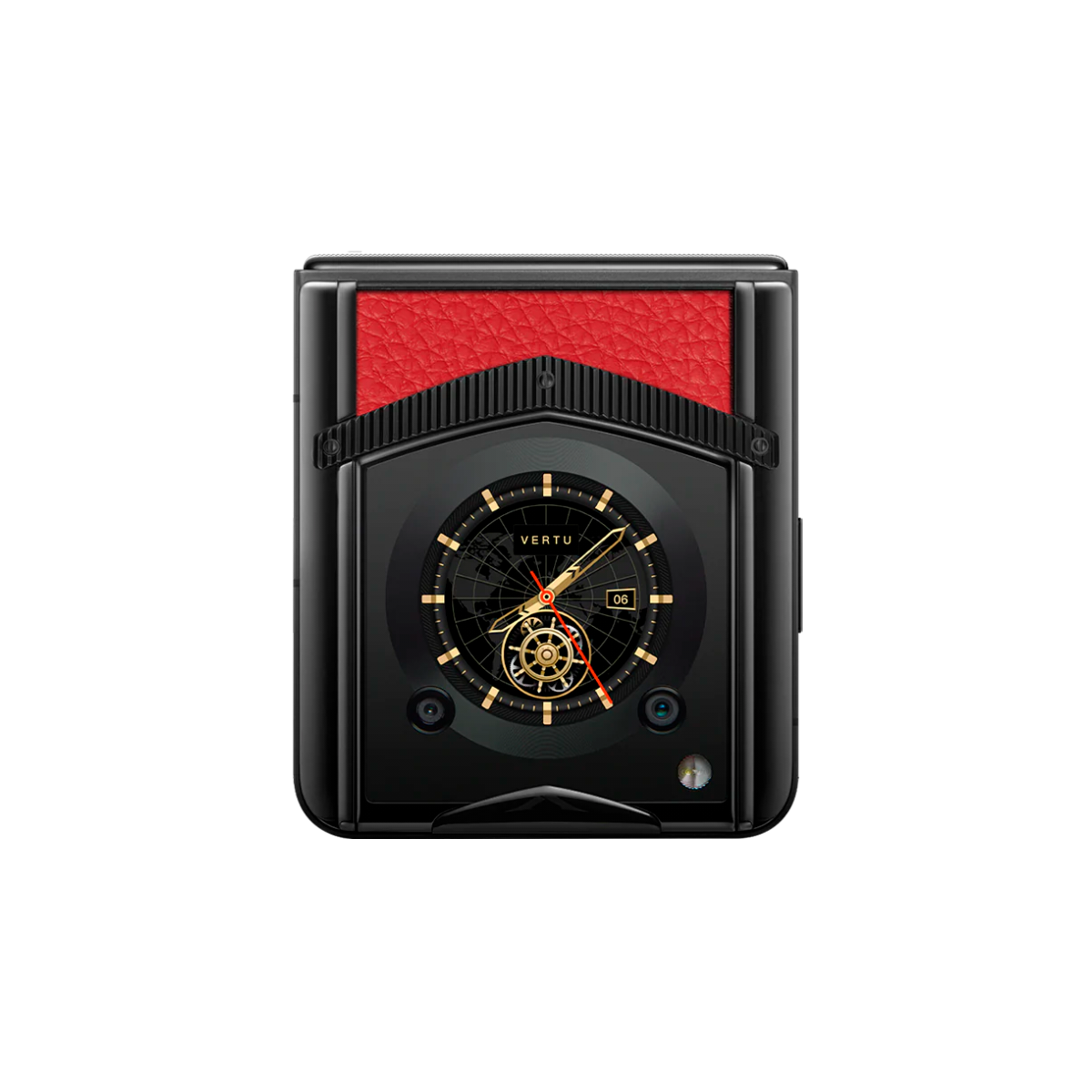 VERTU IRONFLIP PHONE RASPBERRY RED CALFSKIN