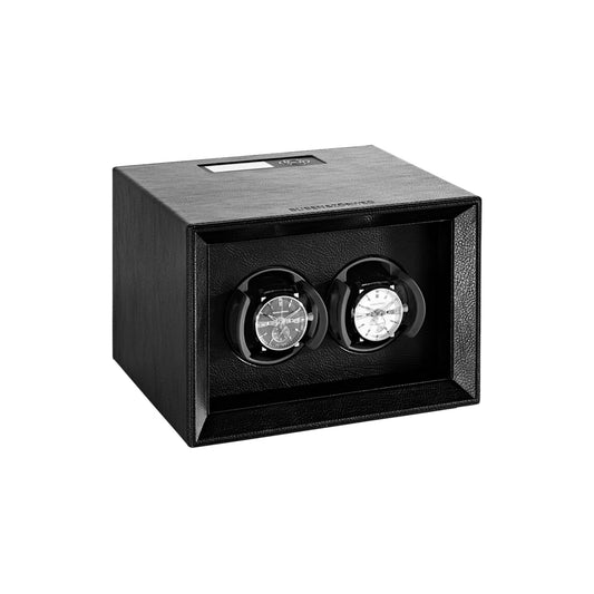 Buben & Zorweg Safe Master 2 Watch Winder in black, finished in Italian nappa leather.