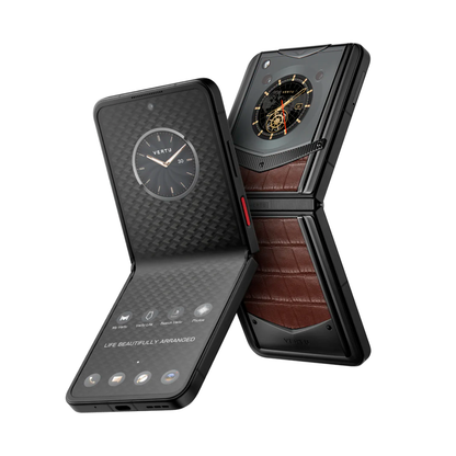 VERTU IRONFLIP AMBER BROWN ALLIGATOR SKIN