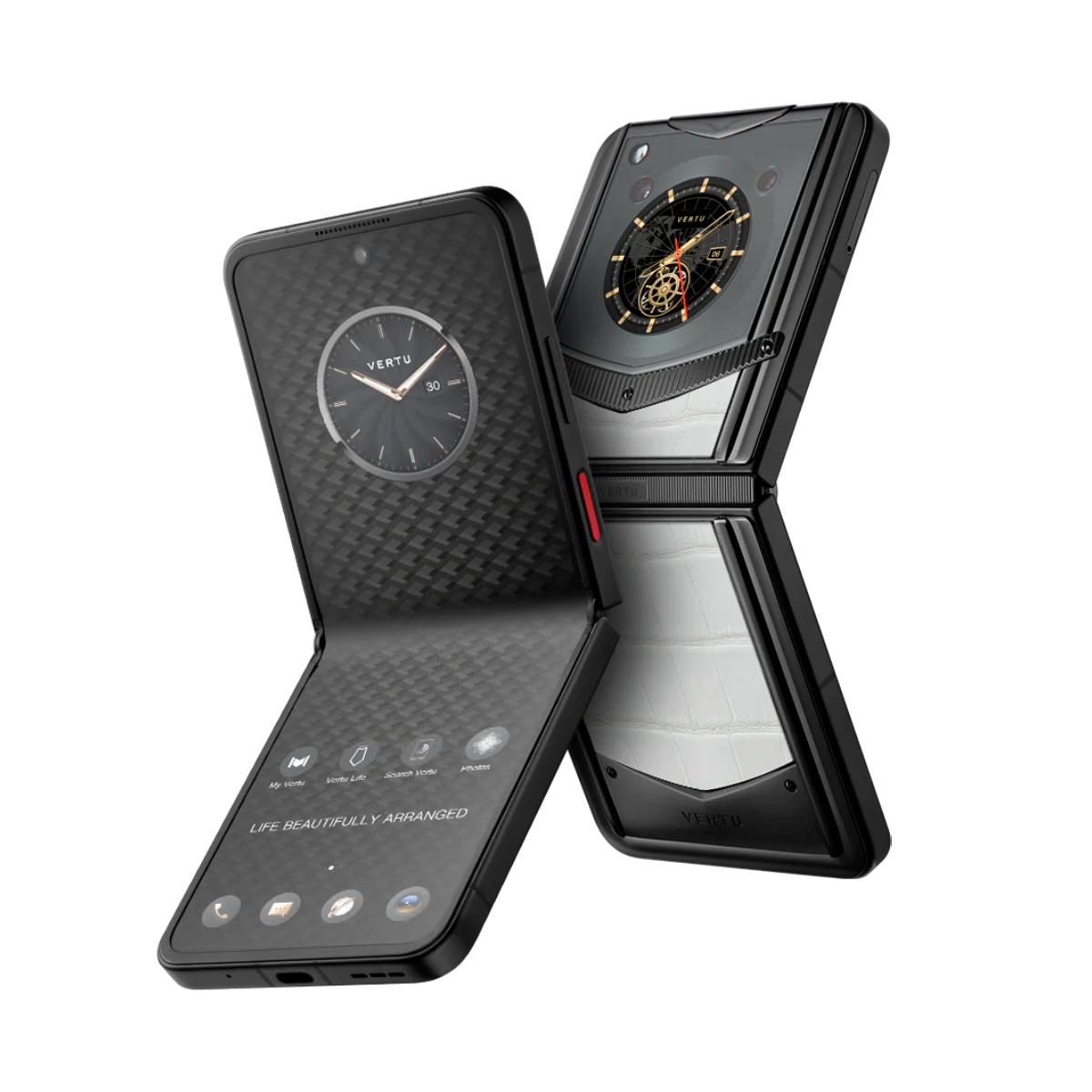 VERTU IRONFLIP CREAMY WHITE ALLIGATOR SKIN