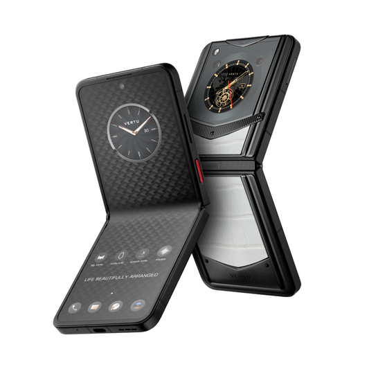 VERTU IRONFLIP PHONE CREAMY WHITE ALLIGATOR SKIN - LUXURY FLIP PHONE