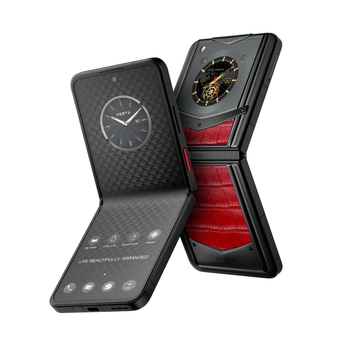 VERTU IRONFLIP FLAME RED ALLIGATOR SKIN