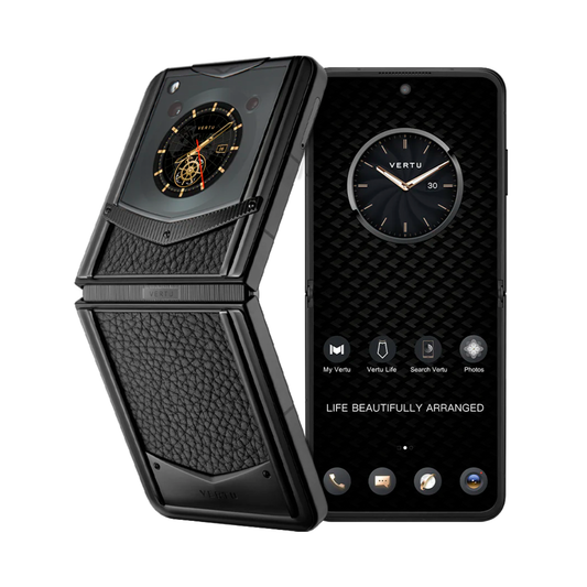 VERTU IRONFLIP JADE BLACK CALFSKIN