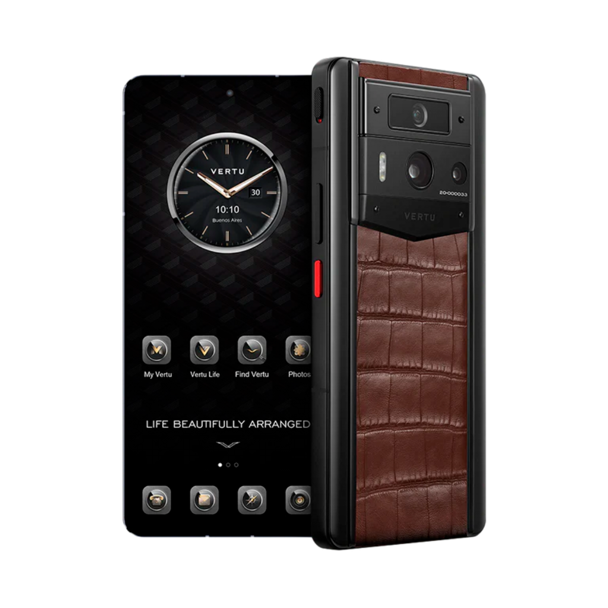 VERTU METAVERTU 2 PHONE WEB3 AI AMBER BROWN ALLIGATOR SKIN