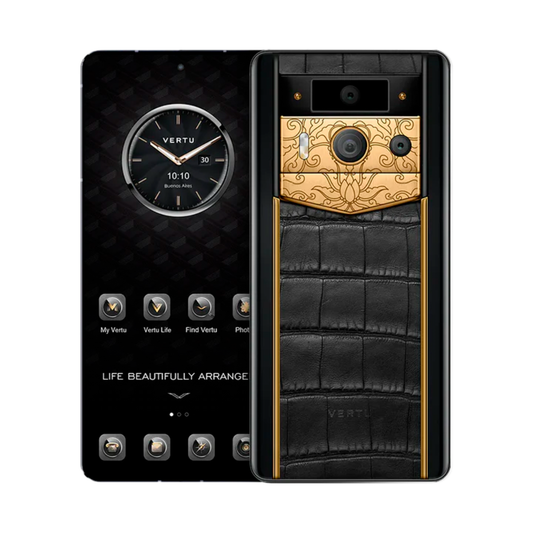 VERTU METAVERTU 2 PHONE WEB3 AI BLACK ALLIGATOR SKIN(GOLD)