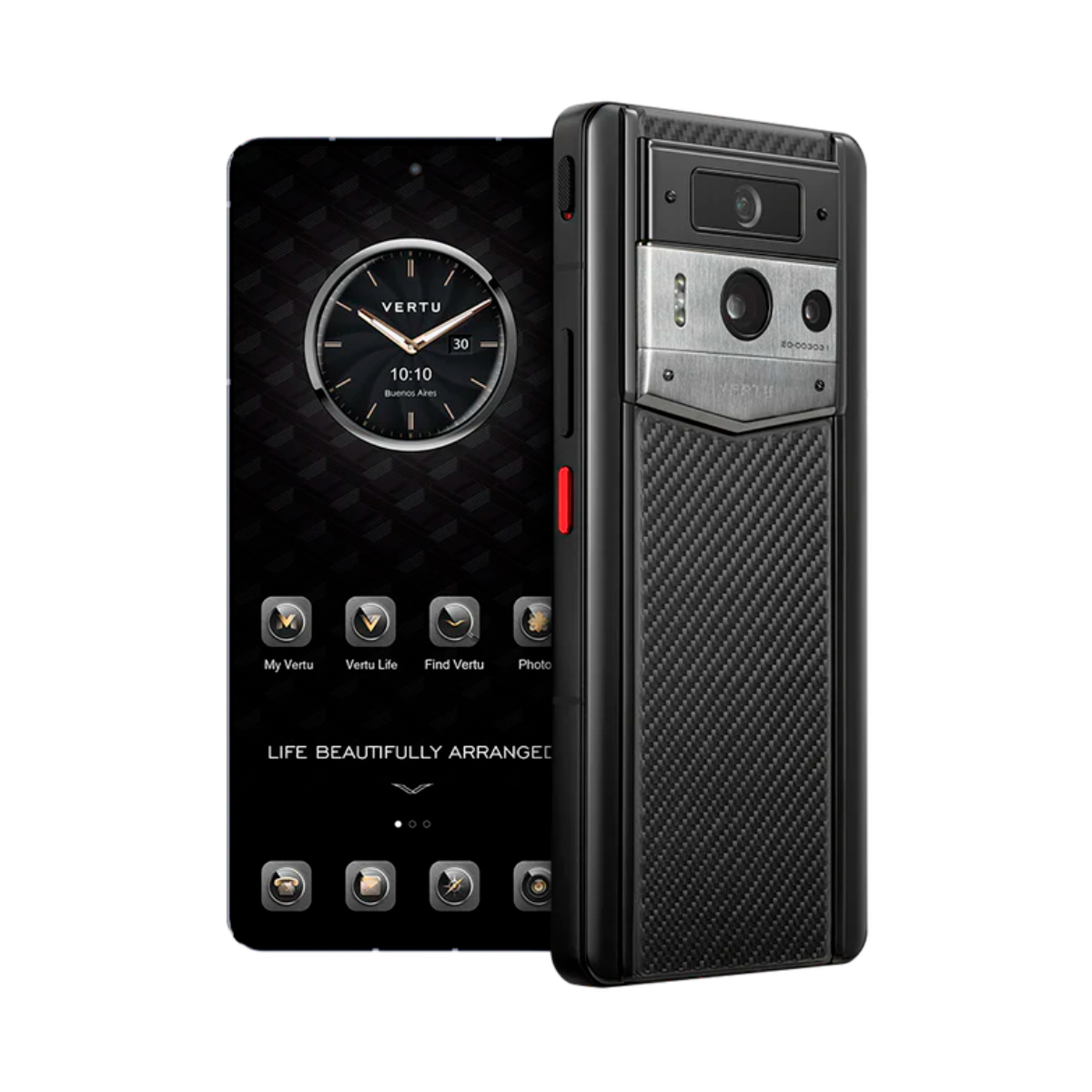 VERTU METAVERTU 2 PHONE WEB3 AI BLACK CARBON FIBER(SILVER CASE)