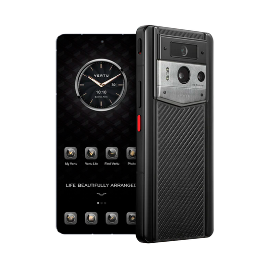 VERTU METAVERTU 2 PHONE WEB3 AI BLACK CARBON FIBER (SILVER CASE)