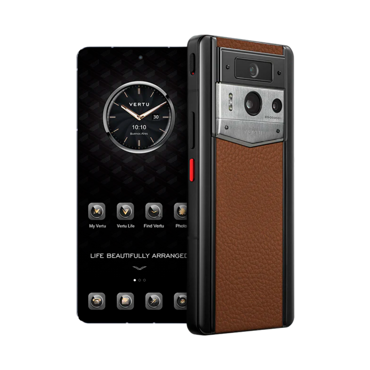 VERTU METAVERTU 2 PHONE WEB3 AI CARAMEL BROWN CALFSKIN(SILVER CASE)