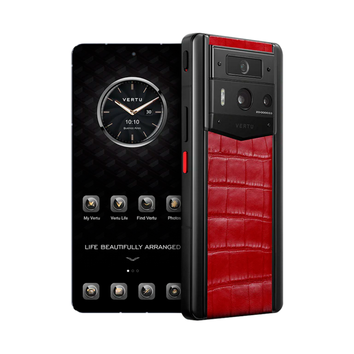 VERTU METAVERTU 2 PHONE WEB3 AI FLAME RED ALLIGATOR SKIN