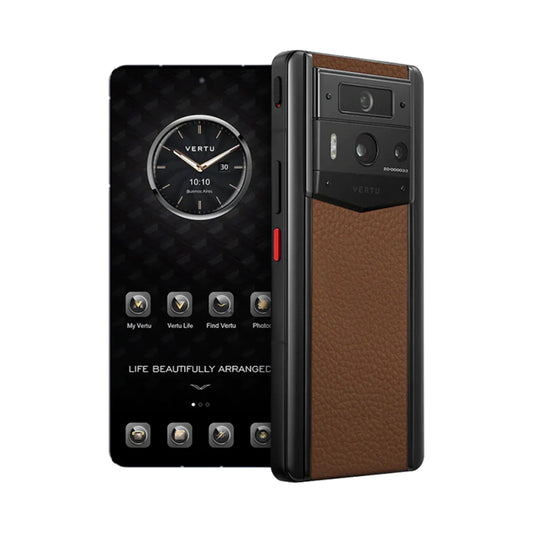 VERTU METAVERTU 2 PHONE WEB3 AI BROWN CALFSKIN