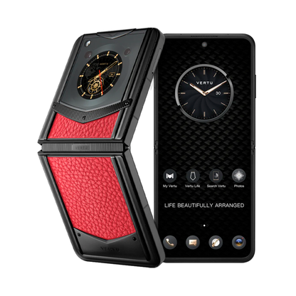 VERTU IRONFLIP RASPBERRY RED CALFSKIN