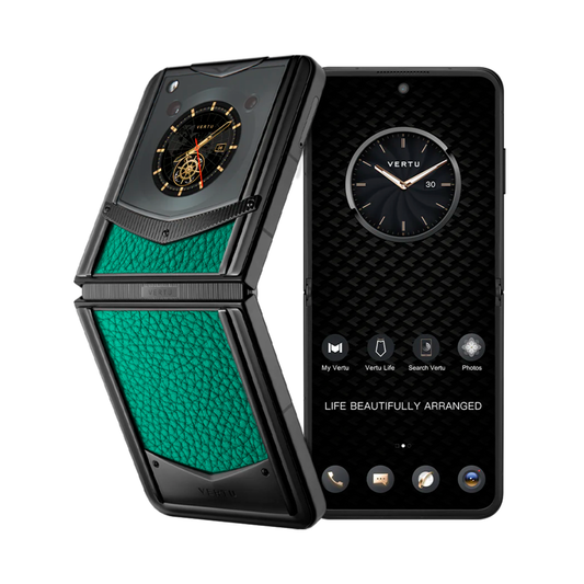 VERTU IRONFLIP PHONE VERONA GREEN CALFSKIN - LUXURY FLIP PHONE