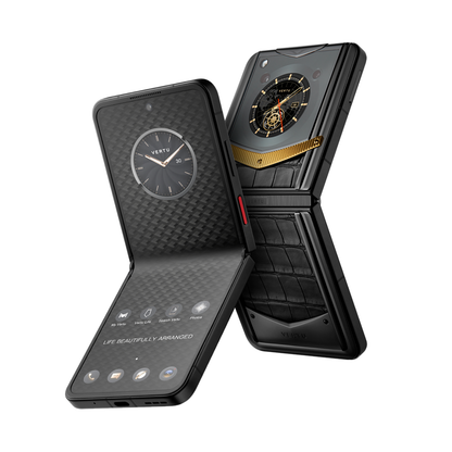 VERTU IRONFLIP YG BASALT BLACK ALLIGATOR SKIN