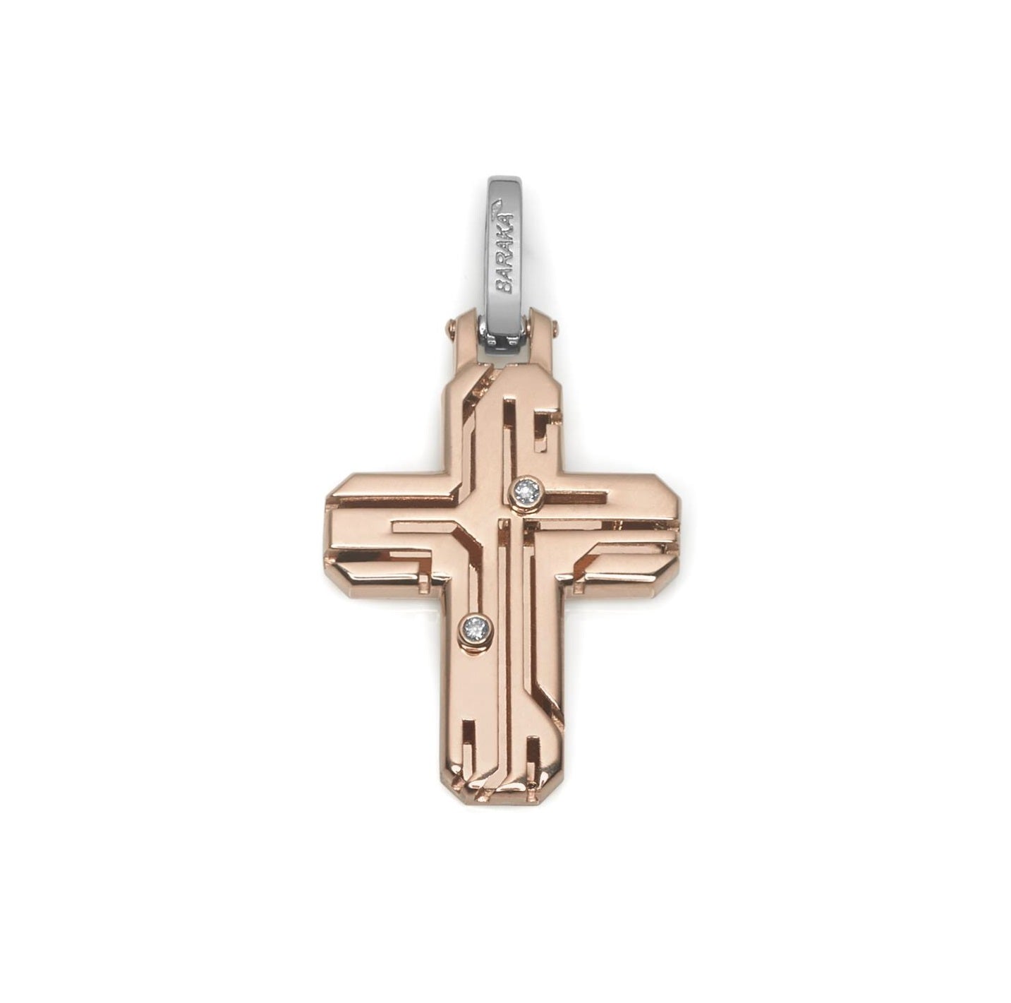 Baraka Labyrinth Cross CR281251RODB-02 — Luxury Men's Jewelry and Gifts